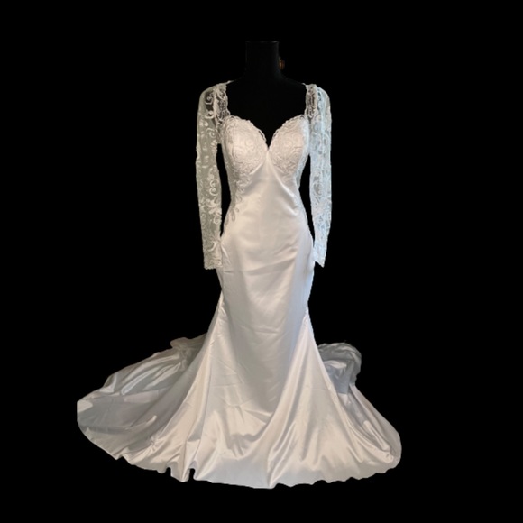 Mary’s Bridal Moda Bella Custom Wedding Dress Bridal Mermaid Gown size 12